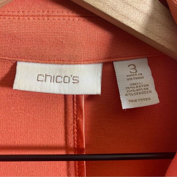 Chicos Ponte Knit Blazer Size 3 (Size 16) - Picture 3 of 6